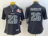 Women's Philadelphia Eagles #26 Saquon Barkley Black 2025 Super Bowl LIX Patch Fashion Vapor Untouchable Limited Stitched Jersey Dzhi,baseball caps,new era cap wholesale,wholesale hats